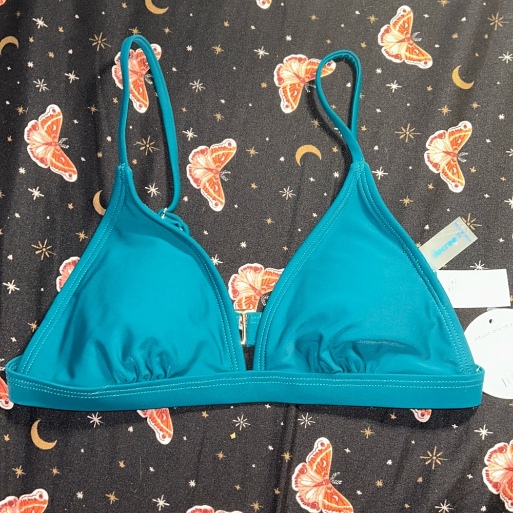 Green Bathing Suit Top with Adjustable Straps / NWT